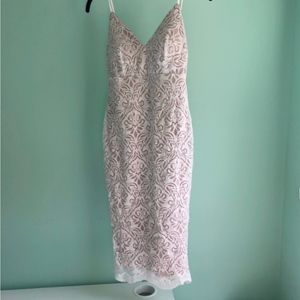 Lovely Day streaky body con lace dress